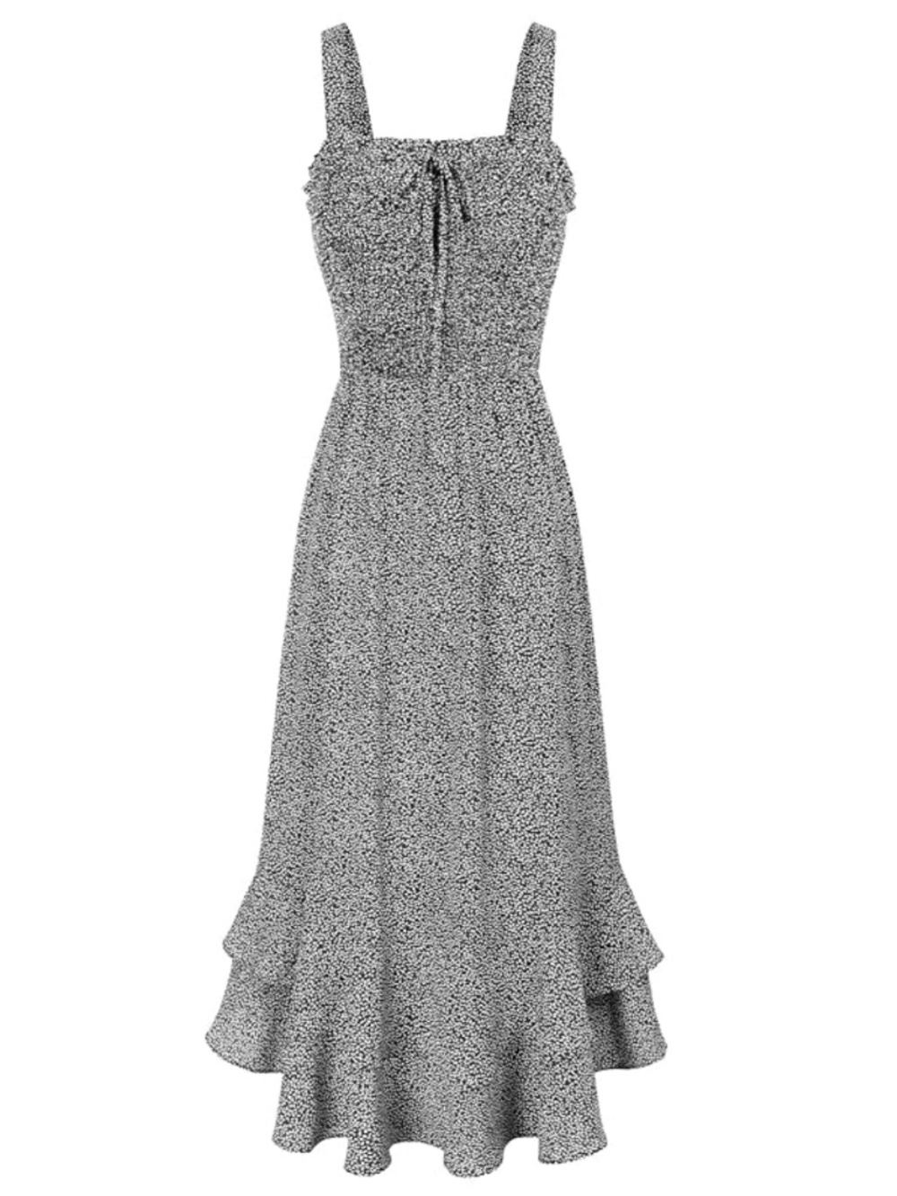 Grace Karin Green & White Smocked Midi Dress, Size M